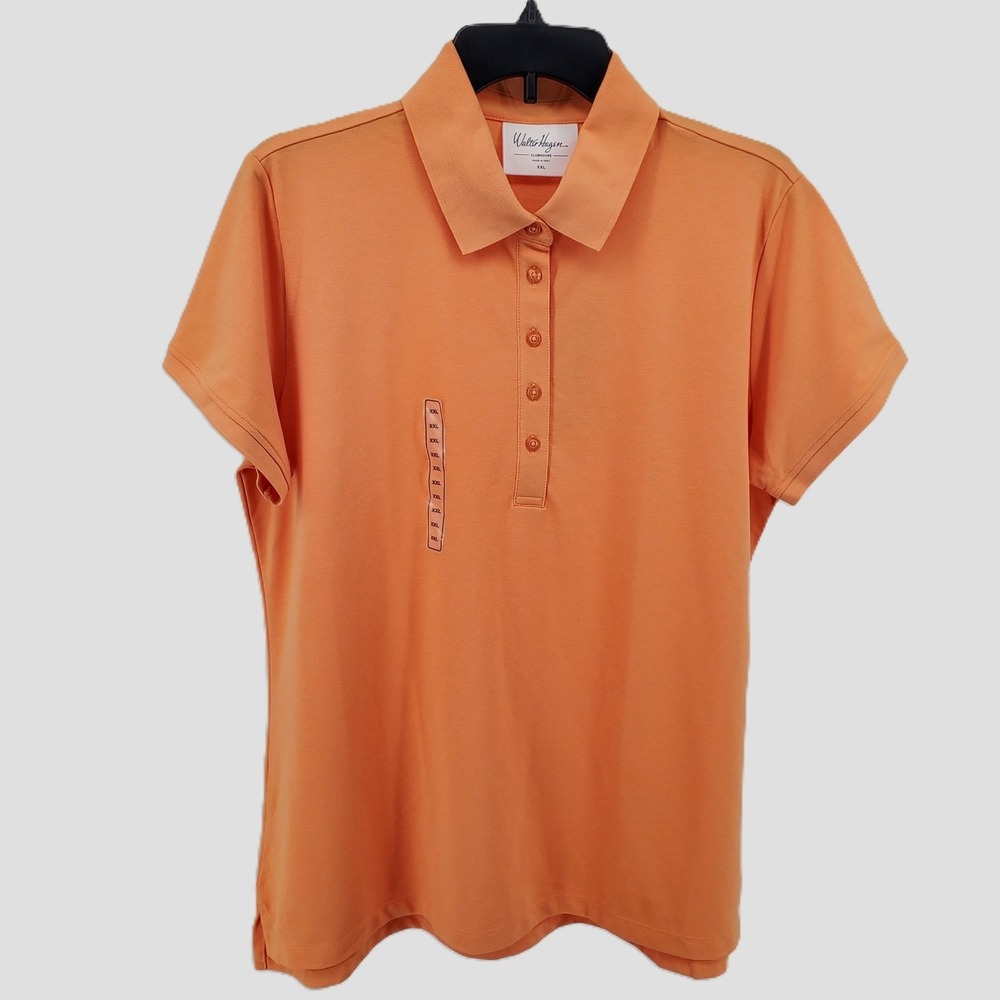 Walter Hagen Clubhouse Classic Polo Shirt Moisture Wicking‎ Fresh Orange XXL